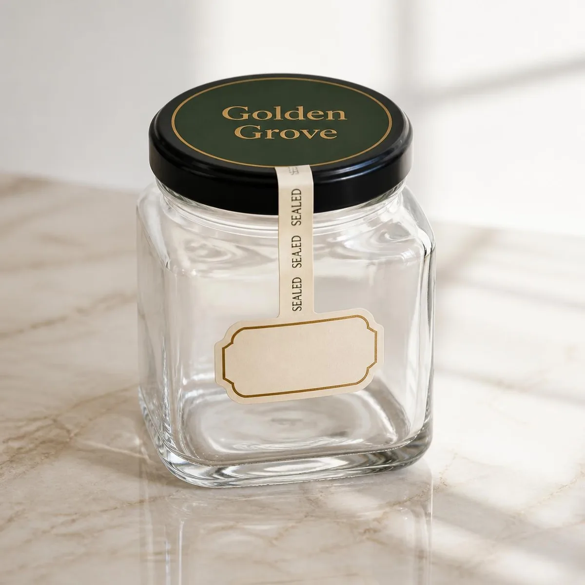 Jar lid label & seal