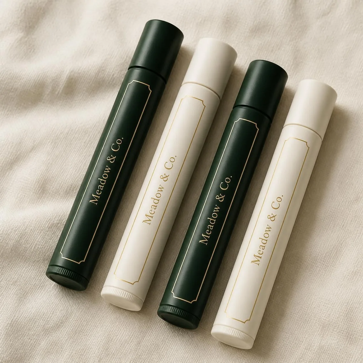 Pre-roll tube labels — Full-wrap tube labels in a coordinated colour set.